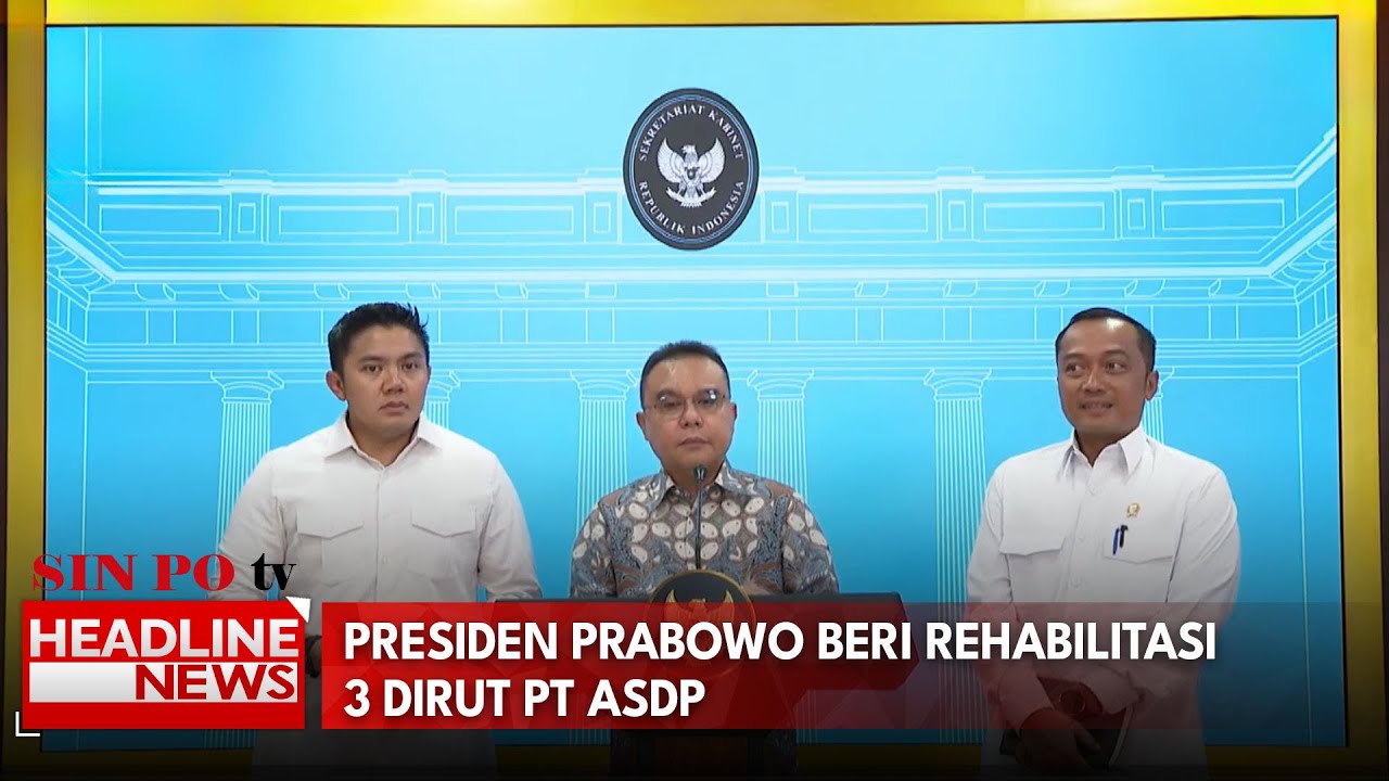 Presiden Prabowo Beri Rehabilitasi 3 Dirut PT ASDP