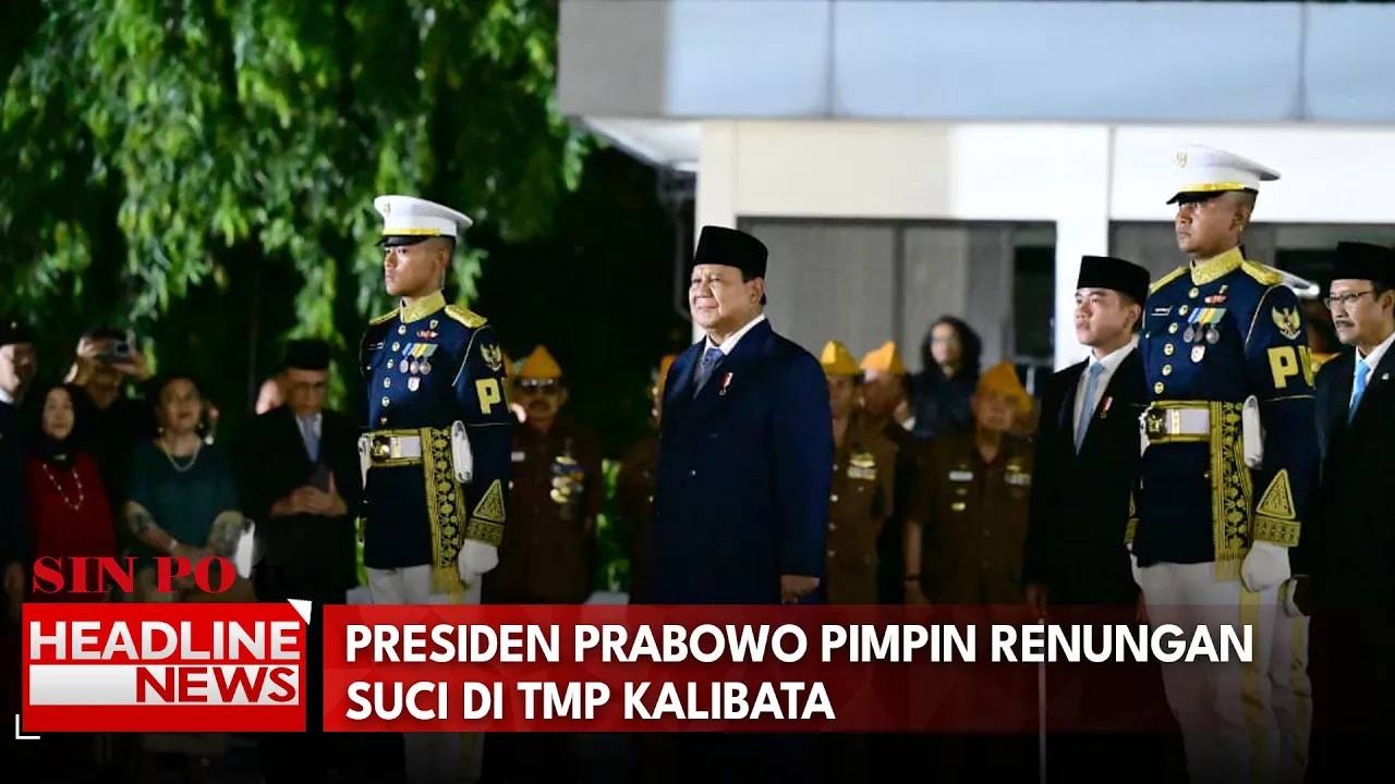 Presiden Prabowo Pimpin Renungan Suci Di TMP Kalibata