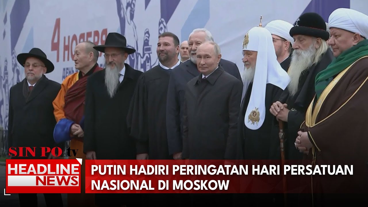 Putin Hadiri Peringatan Hari Persatuan Nasional di Moskow