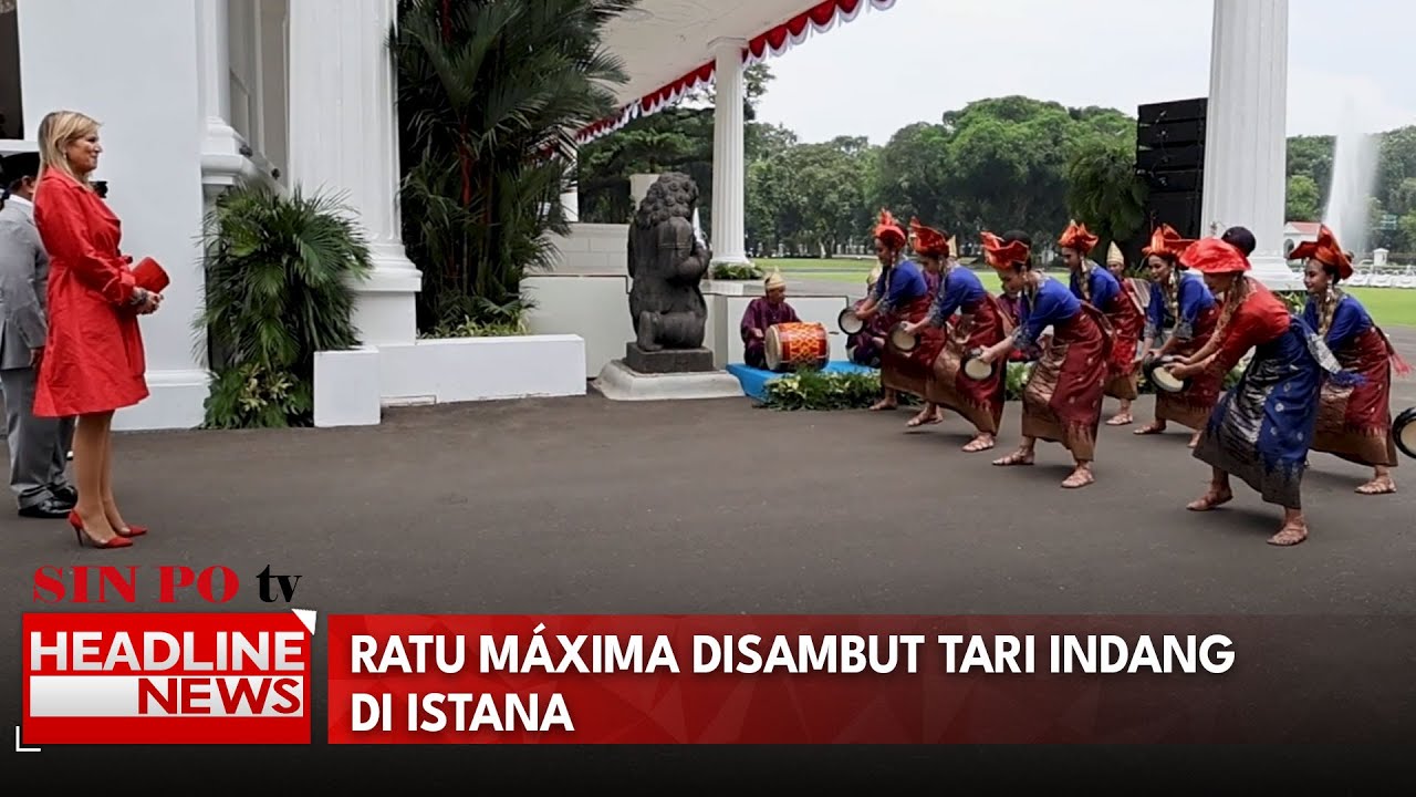 Ratu Máxima Disambut Tari Indang di Istana