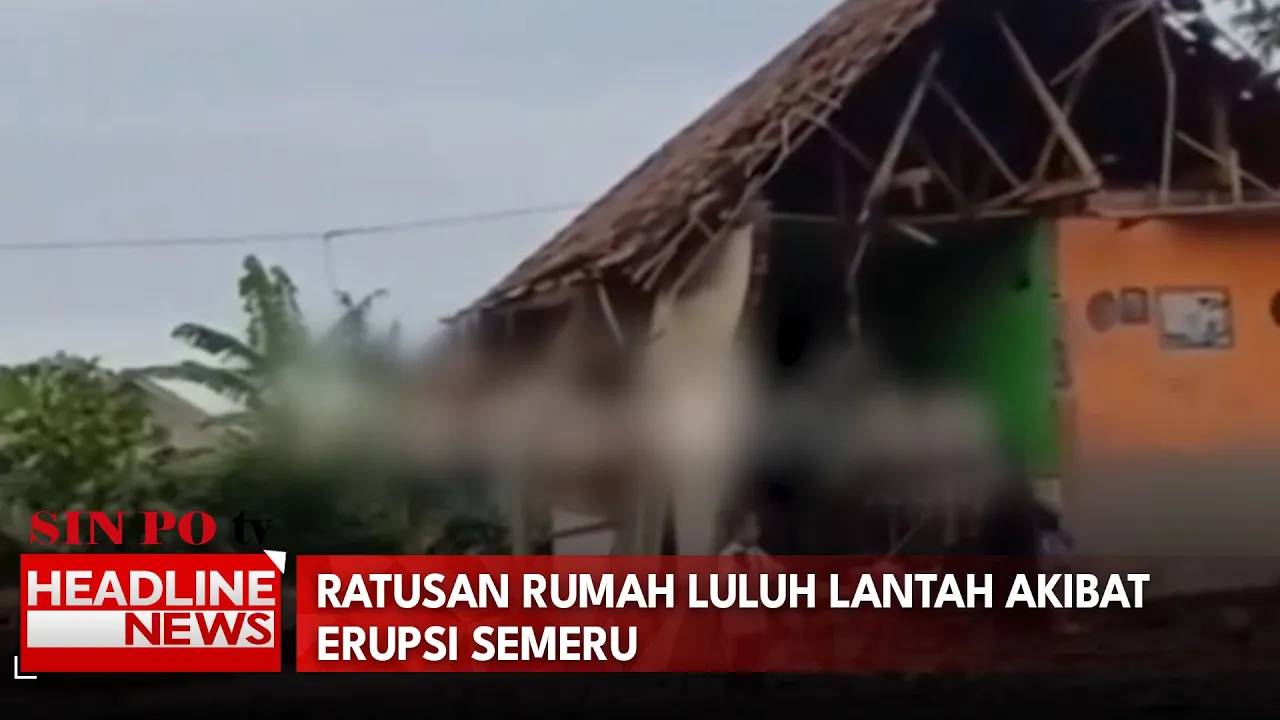 Ratusan Rumah Luluh Lantah Akibat Erupsi Semeru