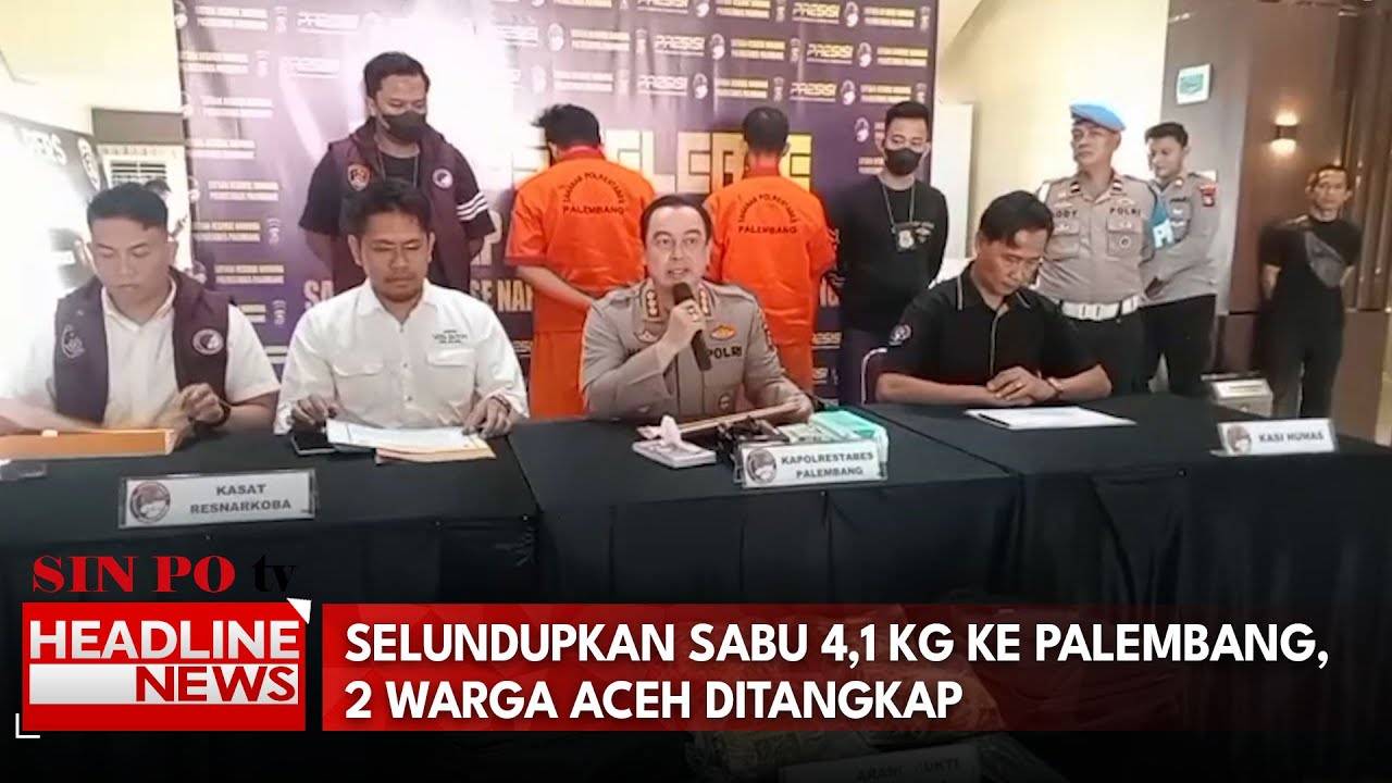 Selundupkan Sabu 4,1 kg Ke Palembang, 2 Warga Aceh Ditangkap