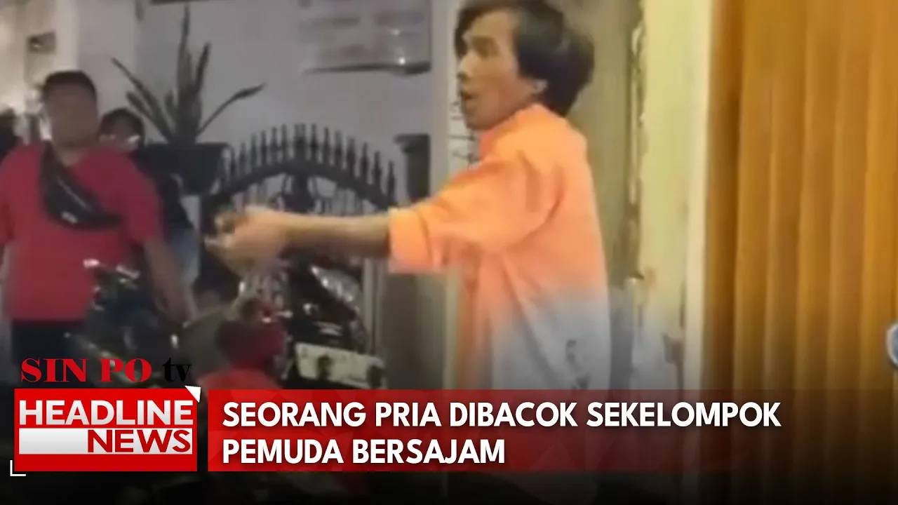 Seorang Pria Dibacok Sekelompok Pemuda Bersajam
