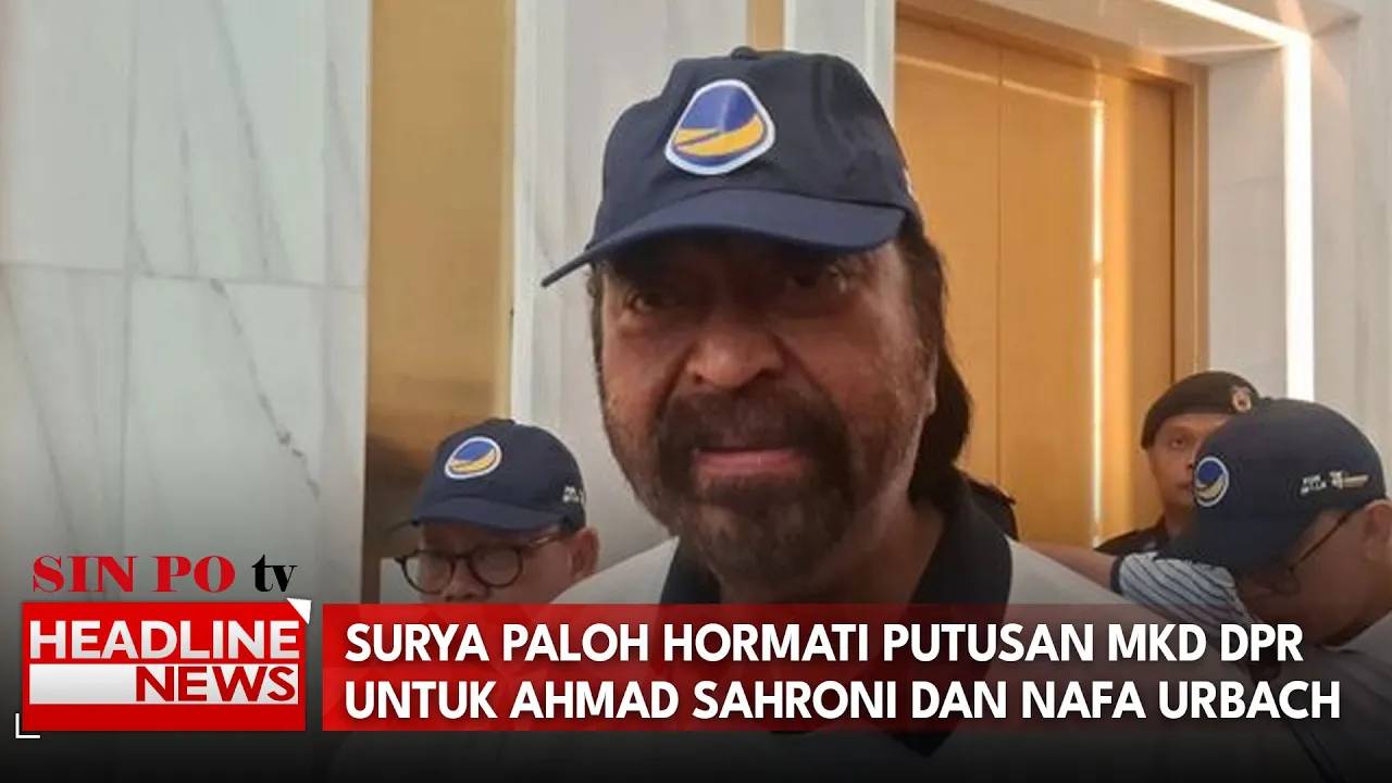 Surya Paloh Hormati Putusan MKD DPR Untuk Ahmad Sahroni Dan Nafa Urbach