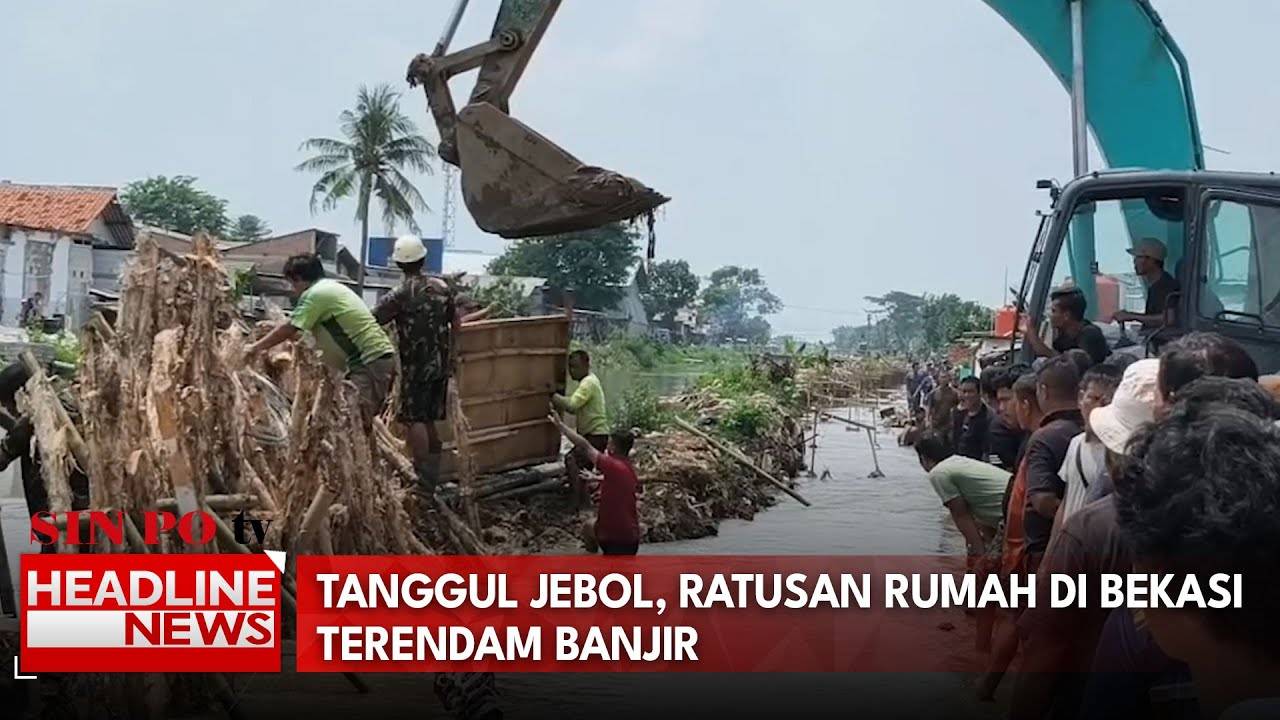 Tanggul Jebol, Ratusan Rumah Di Bekasi Terendam Banjir