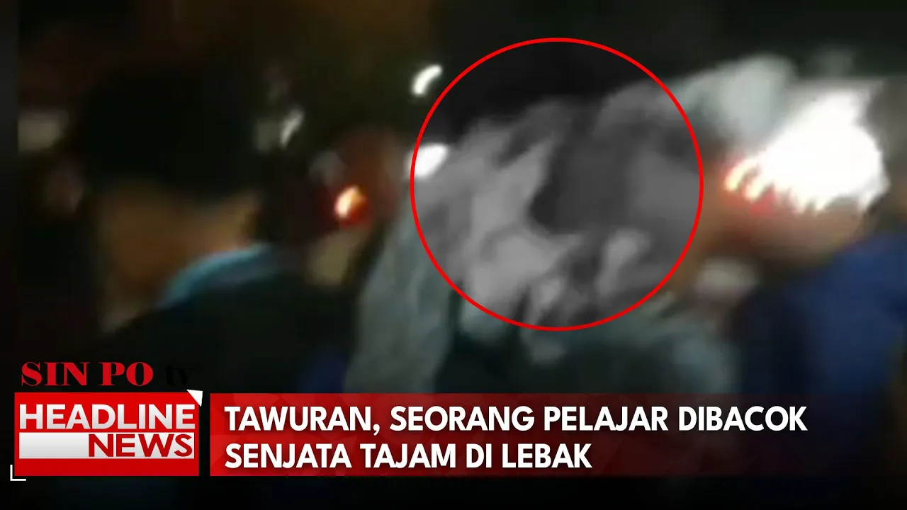 Tawuran, Seorang Pelajar Dibacok Senjata Tajam di Lebak