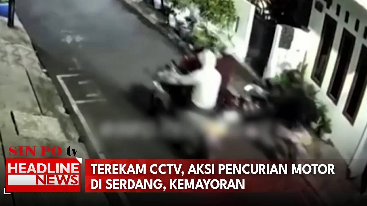 Terekam CCTV, Aksi Pencurian Motor Di Serdang, Kemayoran
