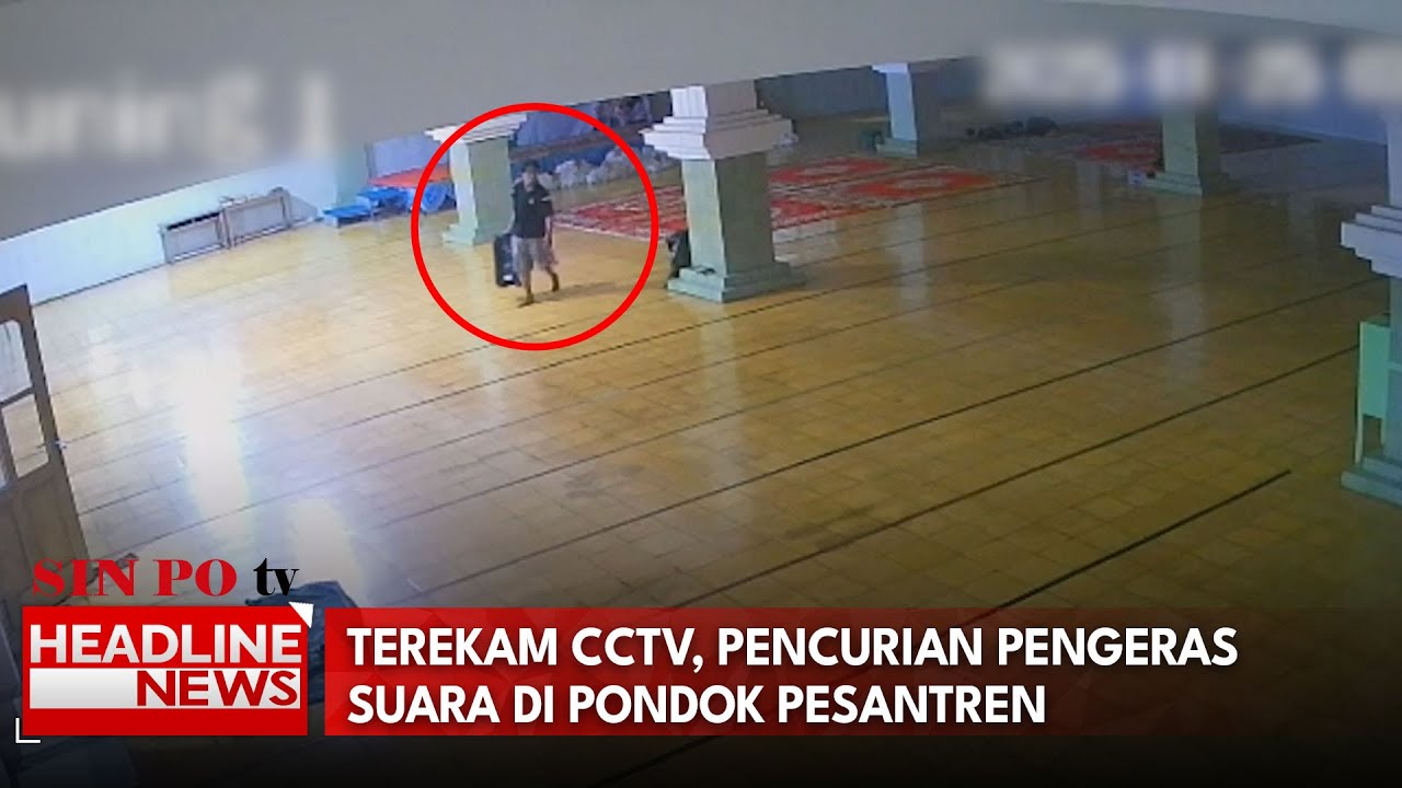 Terekam CCTV, Pencurian Pengeras Suara Di Pondok Pesantren
