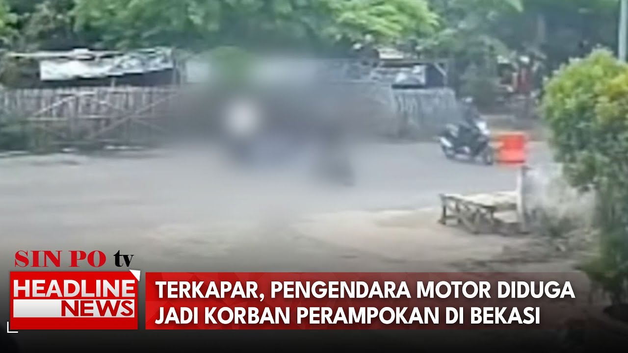 Terkapar, Pengendara Motor Diduga Jadi Korban Perampokan di Bekasi