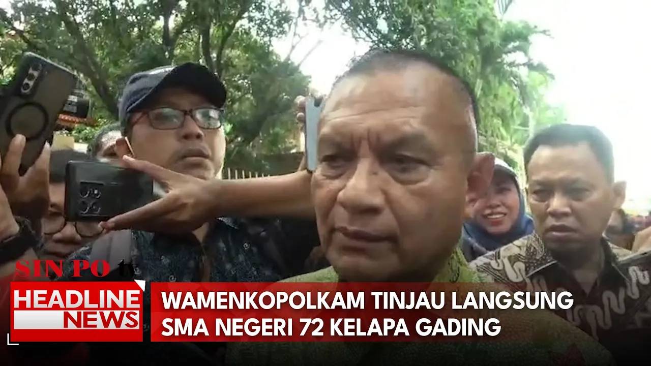 Wamenkopolkam Tinjau Langsung SMA Negeri 72 Kelapa Gading