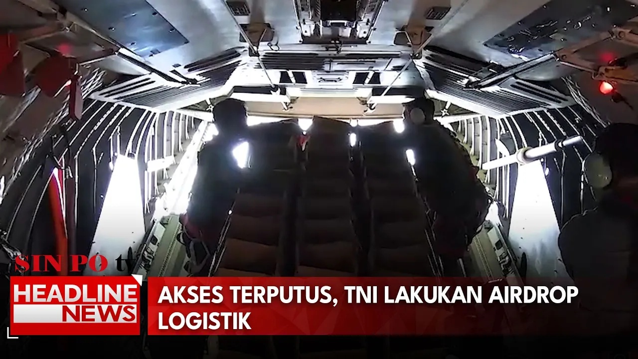 Akses Terputus, TNI Lakukan Airdrop Logistik