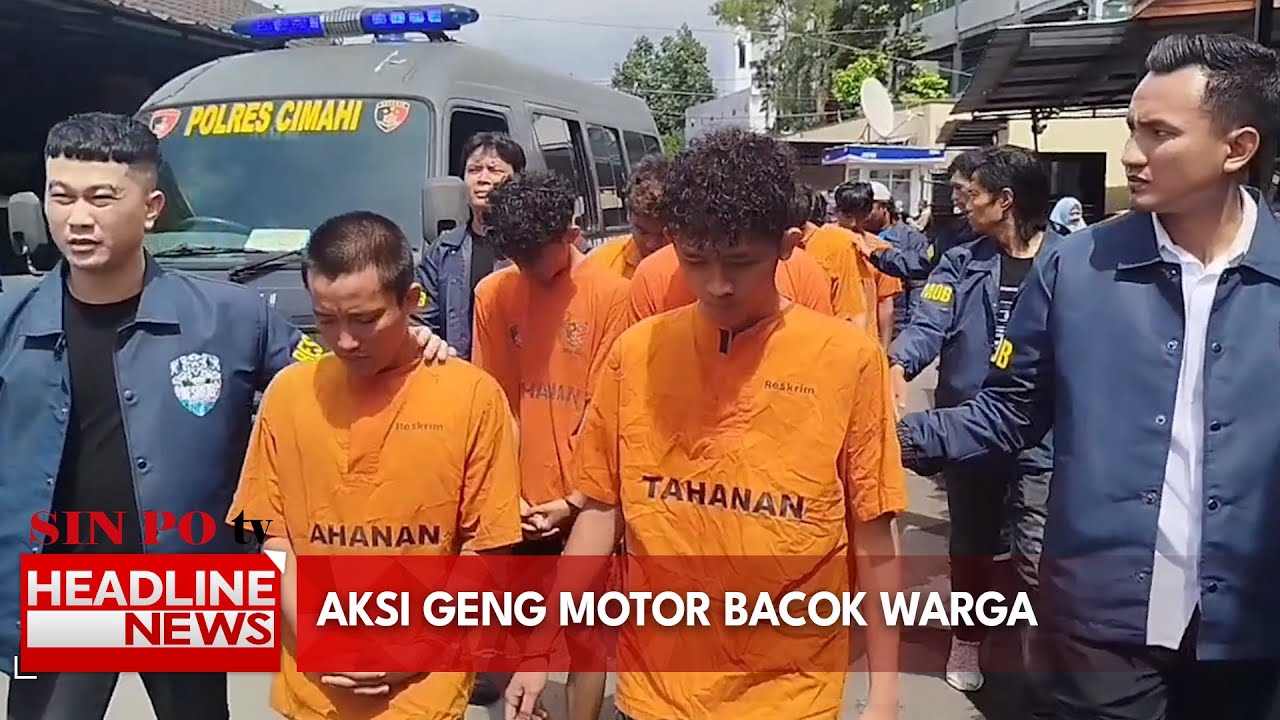 Aksi Geng Motor Bacok Warga