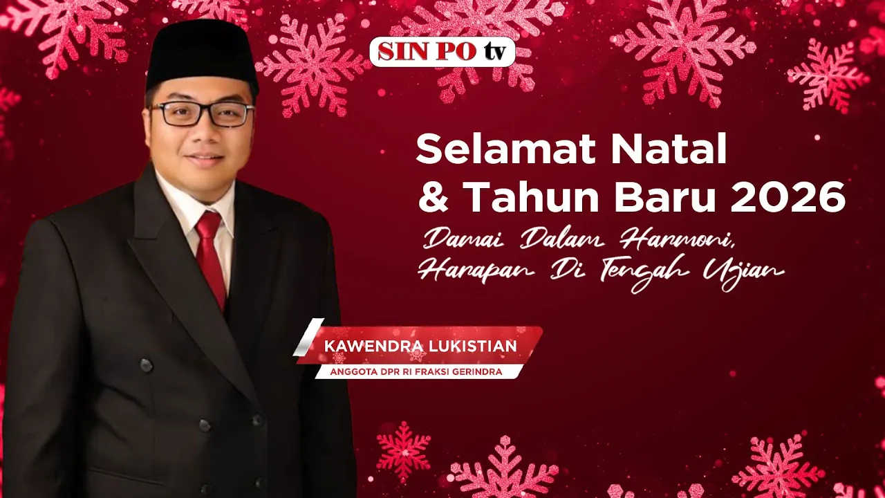 Anggota DPR RI Fraksi Gerindra Kawendra Lukistian Ucapkan Selamat Natal dan Tahun Baru 2025
