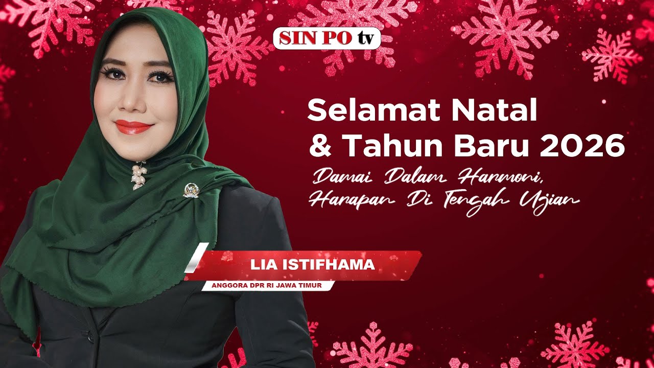 Anggota DPR RI Jawa Timur  Lia Istifhama Ucapkan Selamat Natal dan Tahun Baru 2025