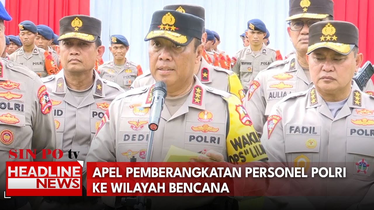 Apel Pemberangkatan Personel Polri Ke Wilayah Bencana