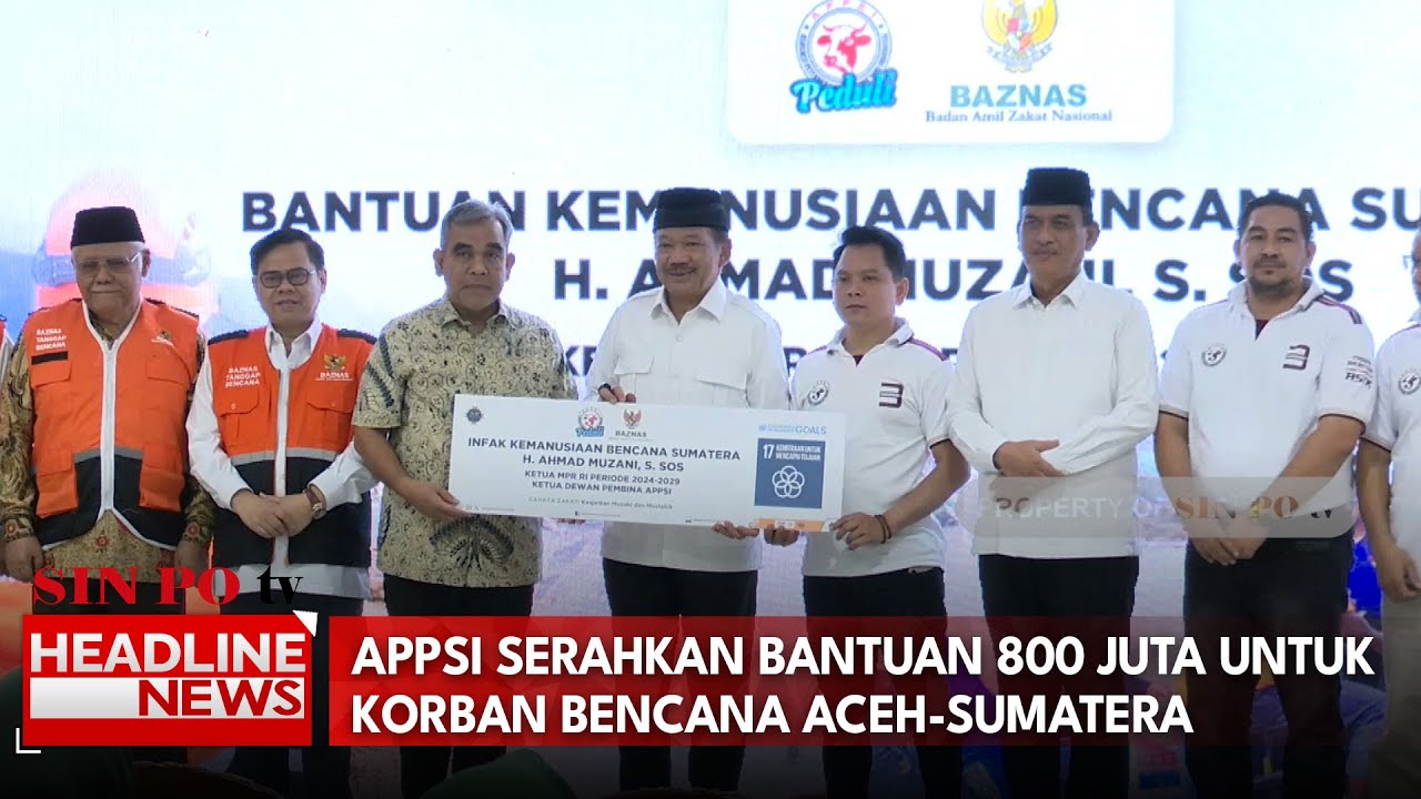 APPSI Serahkan Bantuan 800 Juta untuk Korban Bencana Aceh-Sumatera