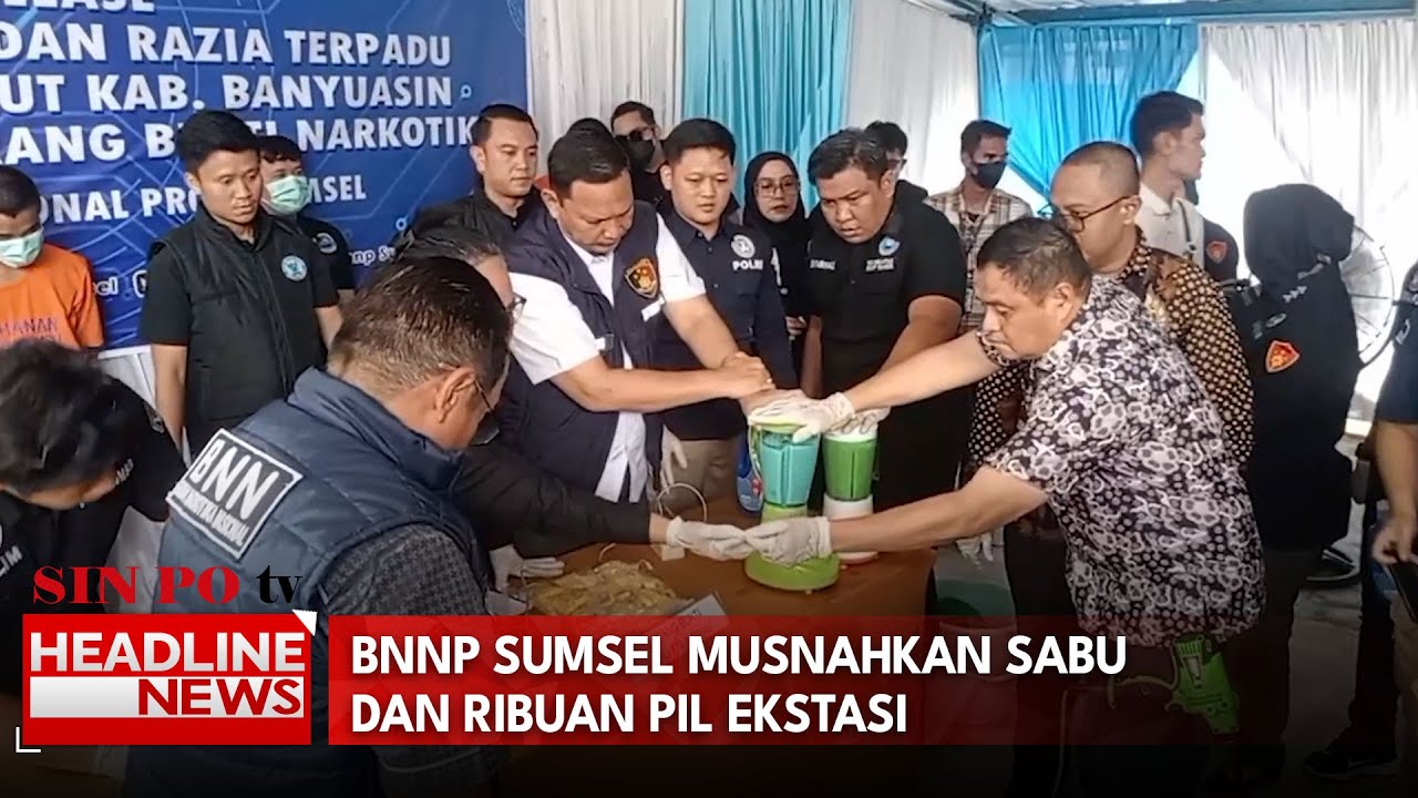 BNNP Sumsel Musnahkan Sabu dan Ribuan Pil Ekstasi