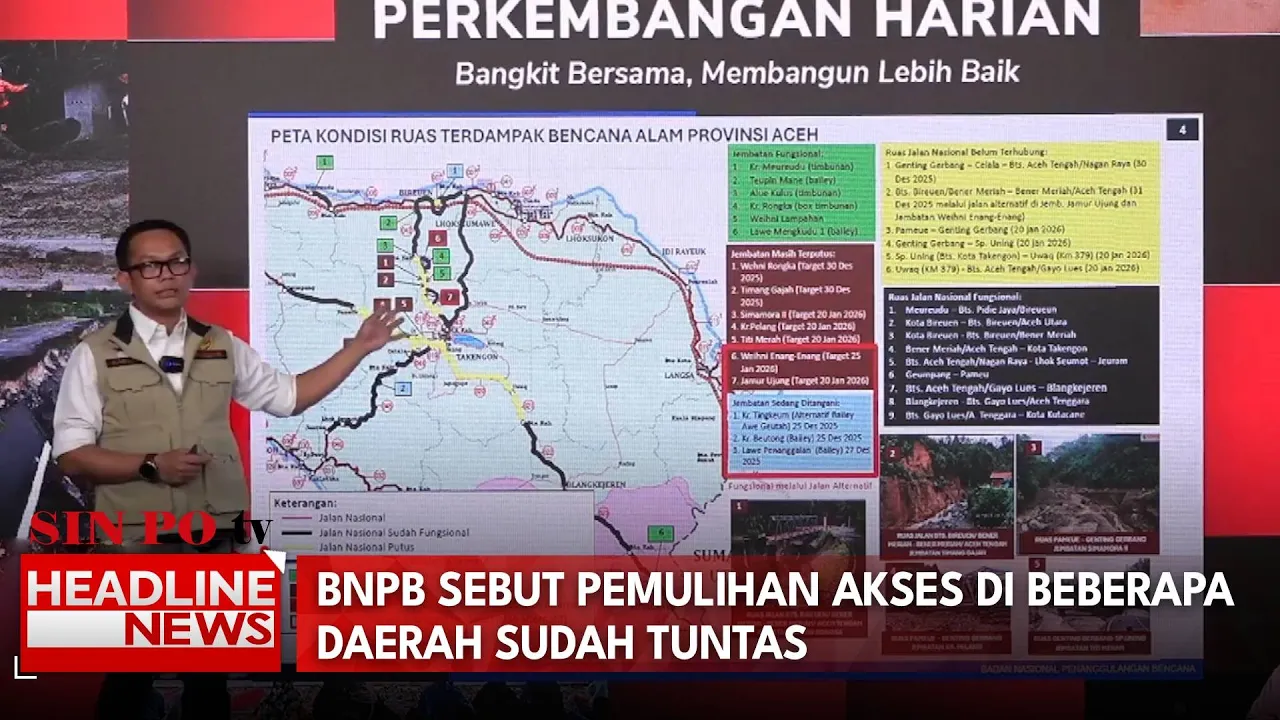 BNPB Sebut Pemulihan Akses di Beberapa Daerah Sudah Tuntas