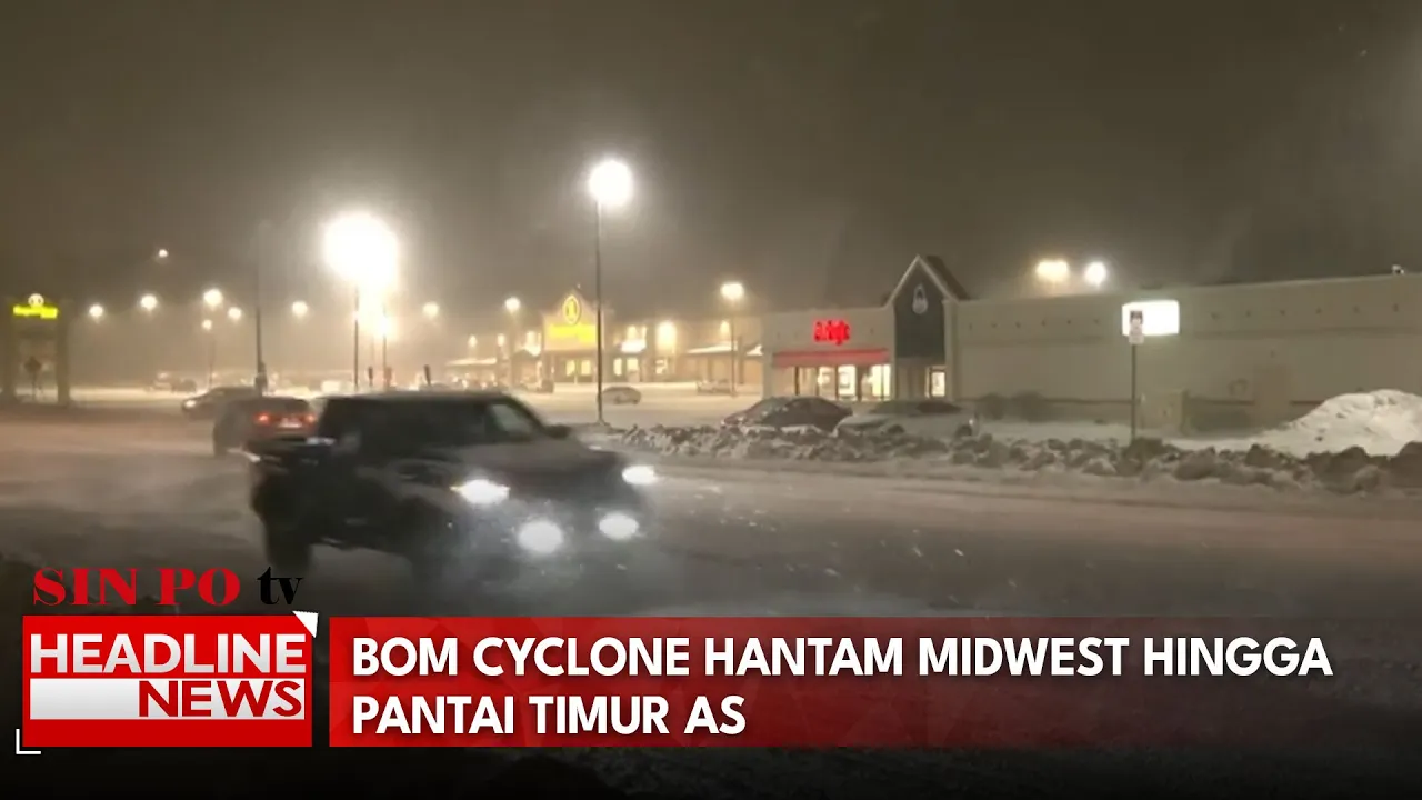 Bom Cyclone Hantam Midwest Hingga Pantai Timur AS