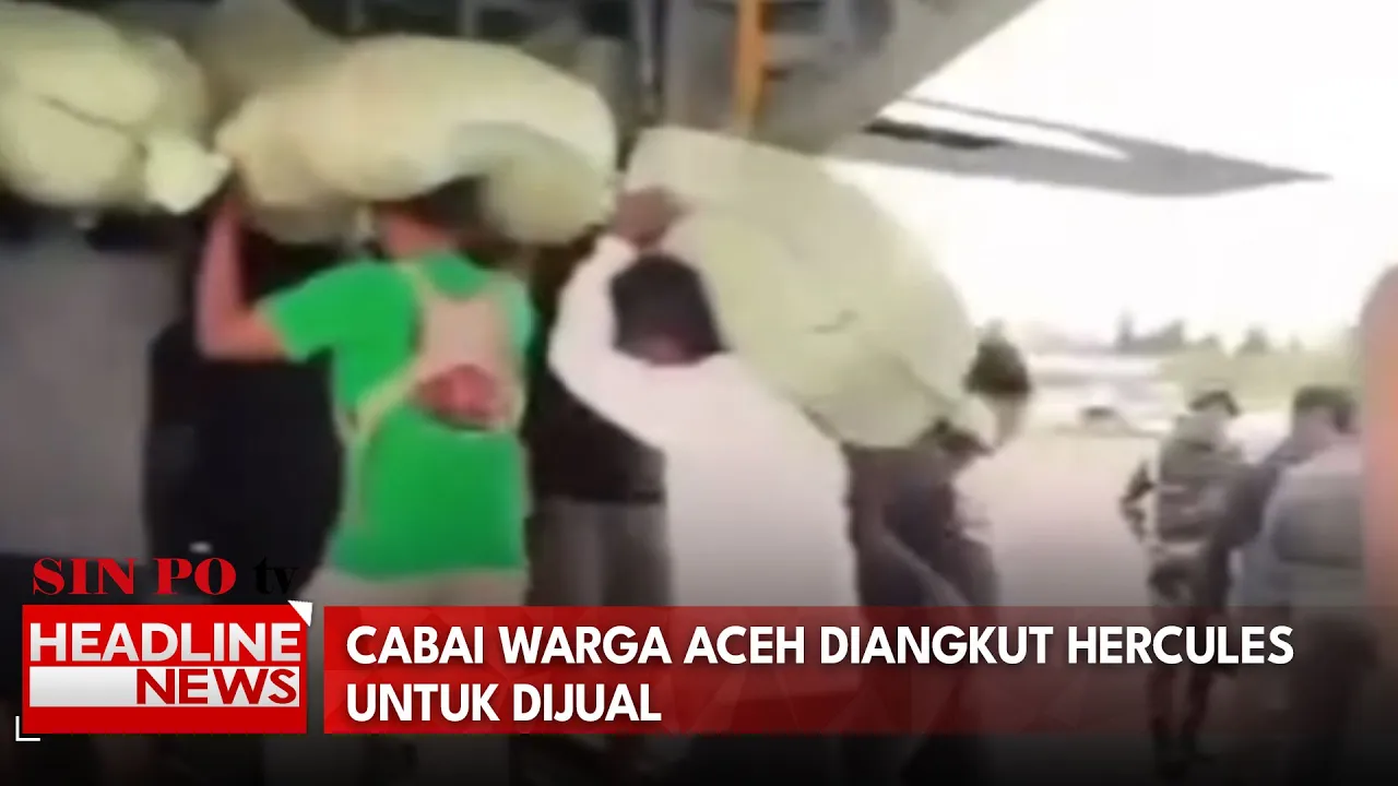 Cabai Warga Aceh Diangkut Hercules Untuk Dijual