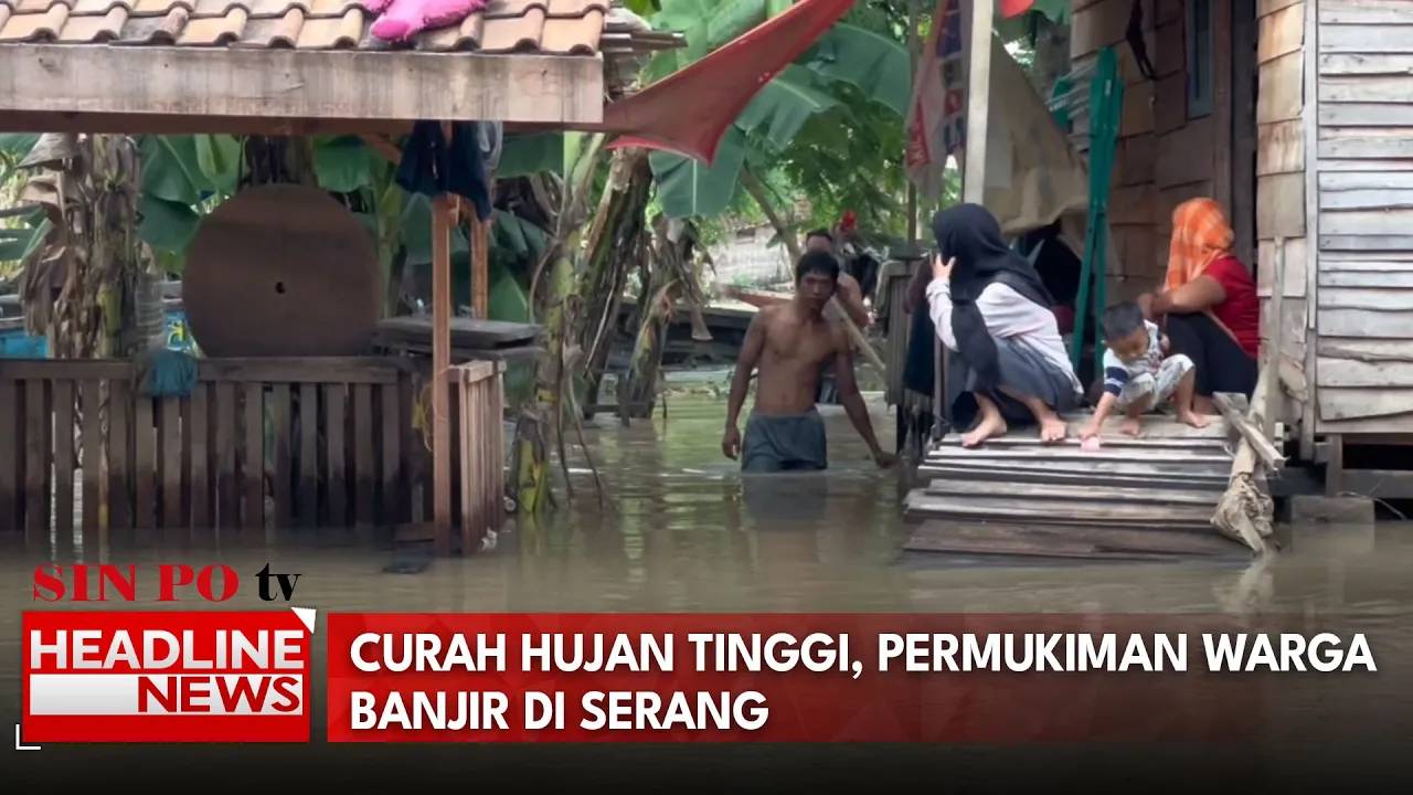 Curah Hujan Tinggi, Permukiman Warga Banjir di Serang