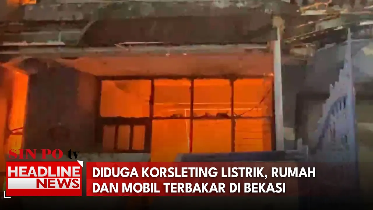 Diduga Korsleting Listrik, Rumah dan Mobil Terbakar Di Bekasi