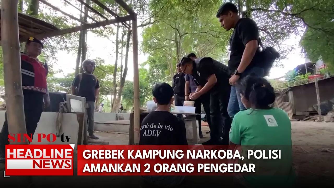 Grebek Kampung Narkoba, Polisi Amankan 2 Orang Pengedar