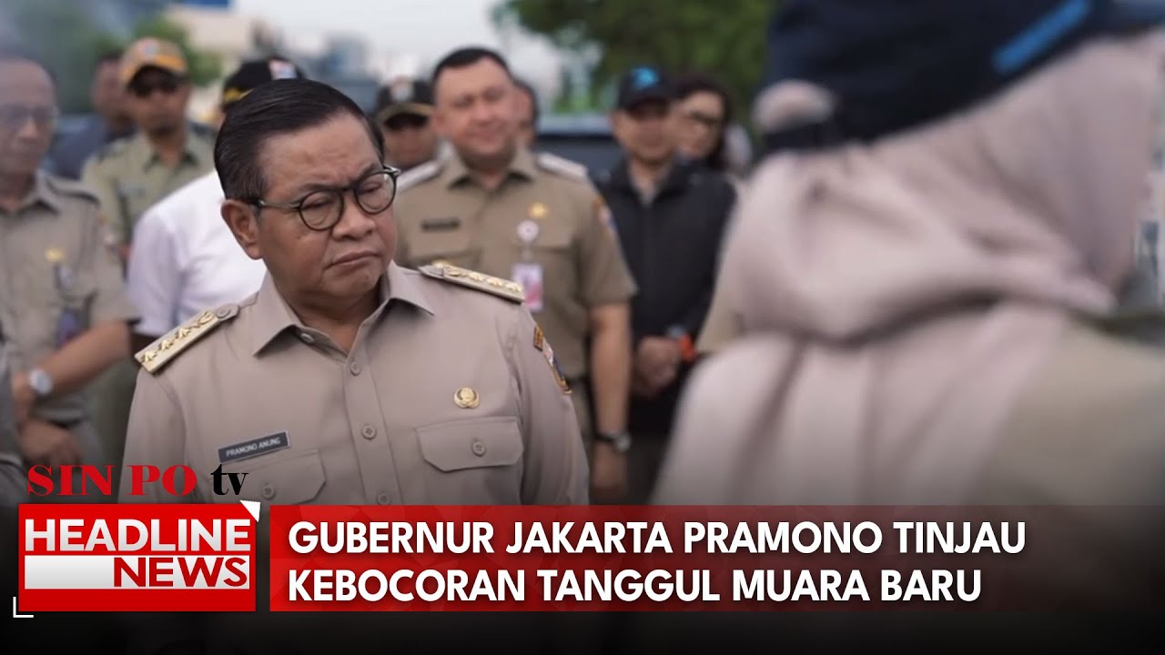 Gubernur Jakarta Pramono Tinjau Kebocoran Tanggul Muara Baru