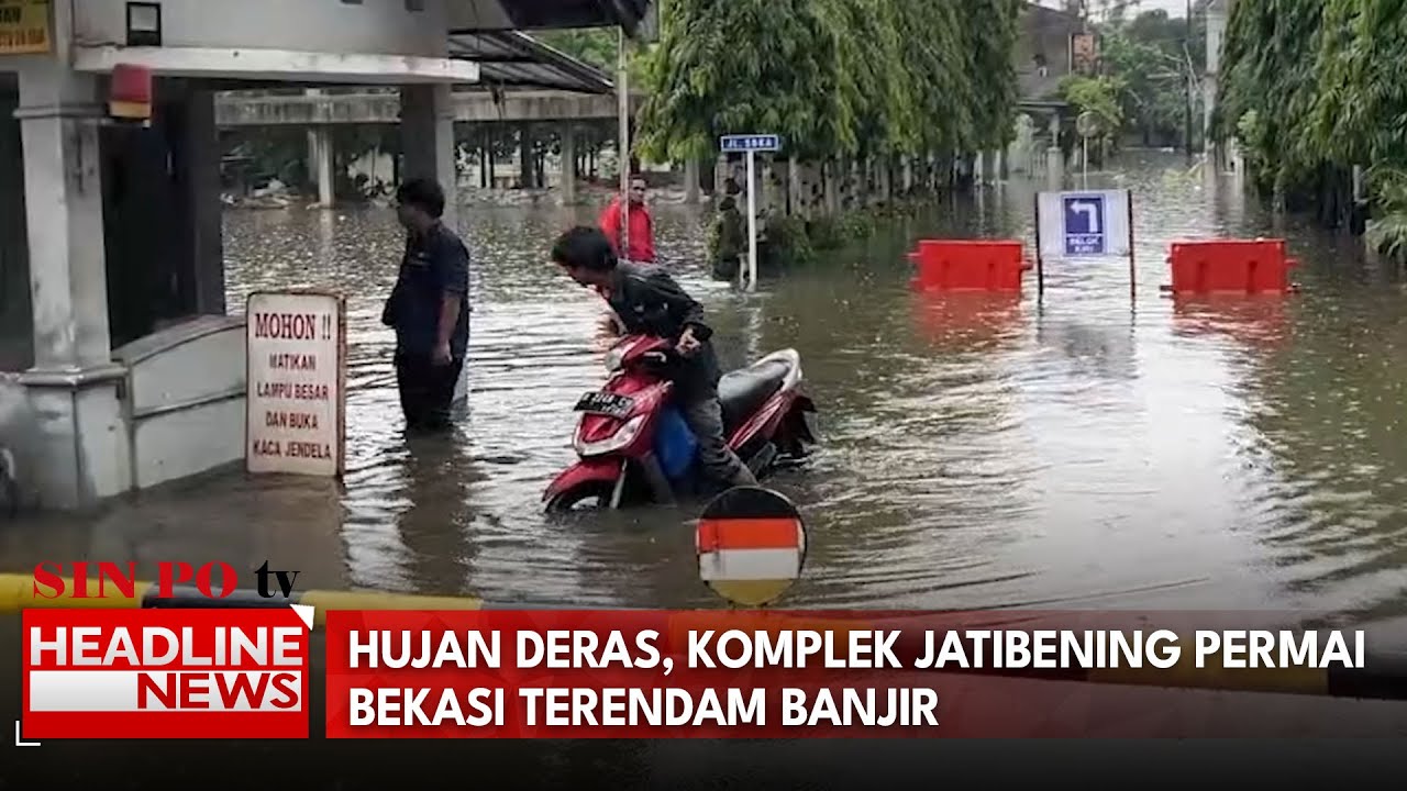 Hujan Deras, Komplek Jatibening Permai Bekasi Terendam Banjir