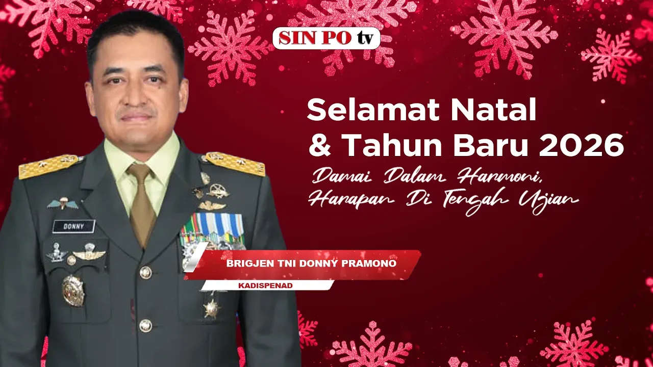 Kadispenad Brigjen TNI Donny Pramono Ucapkan Selamat Natal dan Tahun Baru 2025