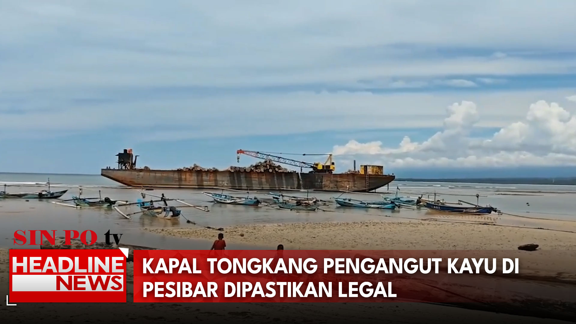 Kapal Tongkang Pengangut Kayu Di Pesibar Dipastikan Legal