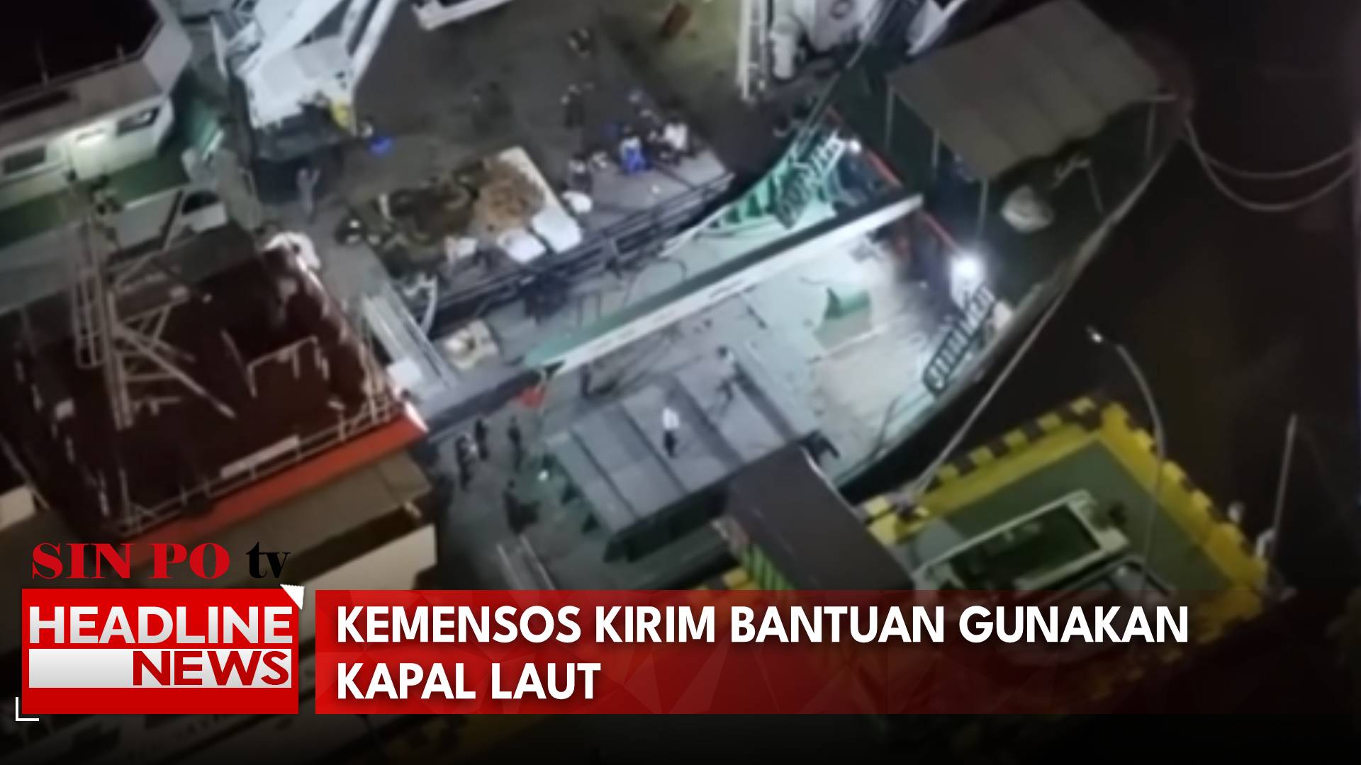 Kemensos Kirim Bantuan Gunakan Kapal Laut