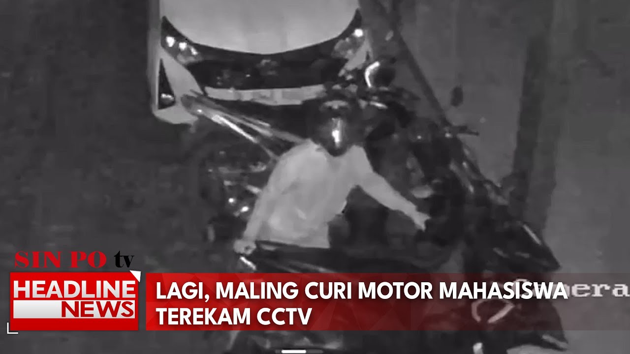 Lagi, Maling Curi Motor Mahasiswa Terekam CCTV