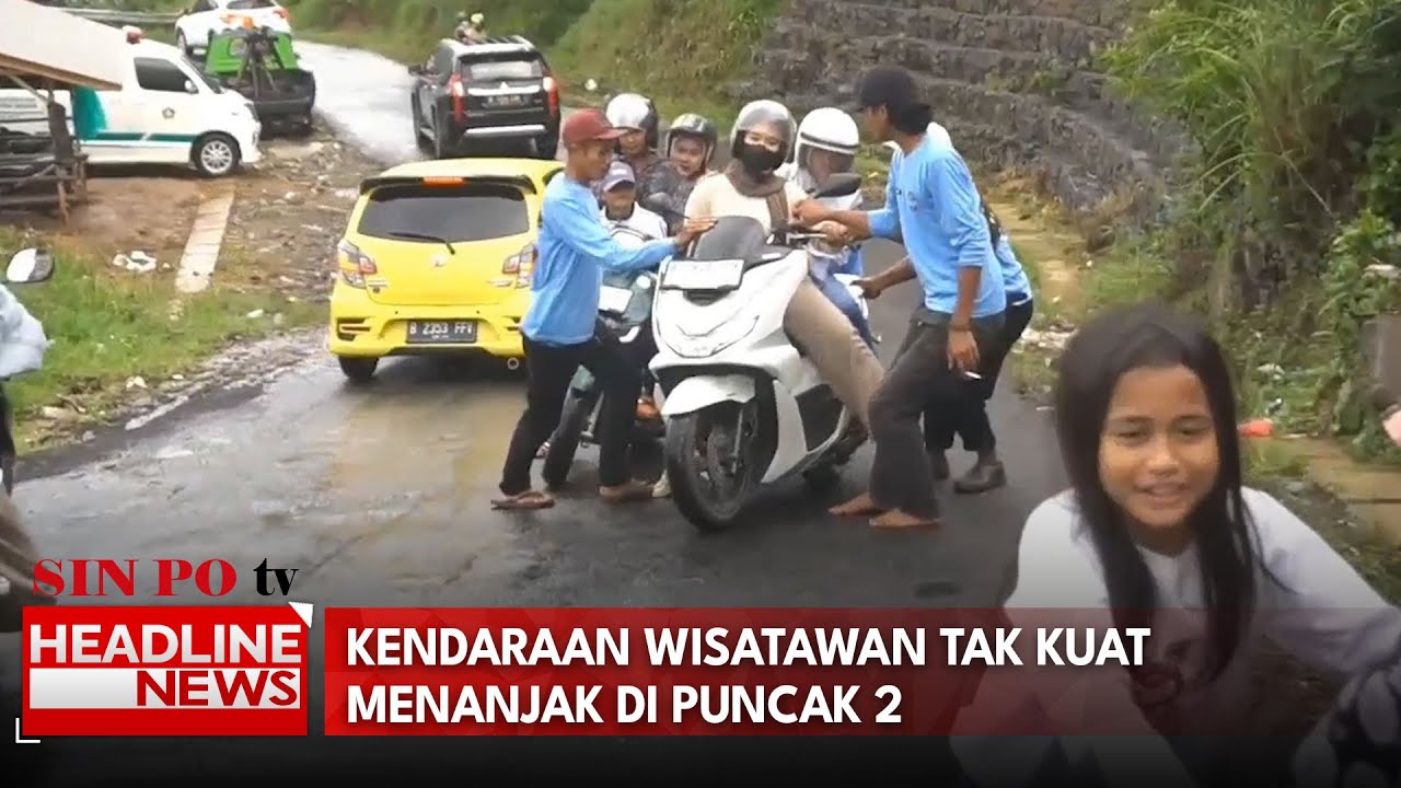 Lonjakan Wisatawan Di Kawasan Puncak 2, Kendaraan Wisatawan Tak Kuat Menanjak