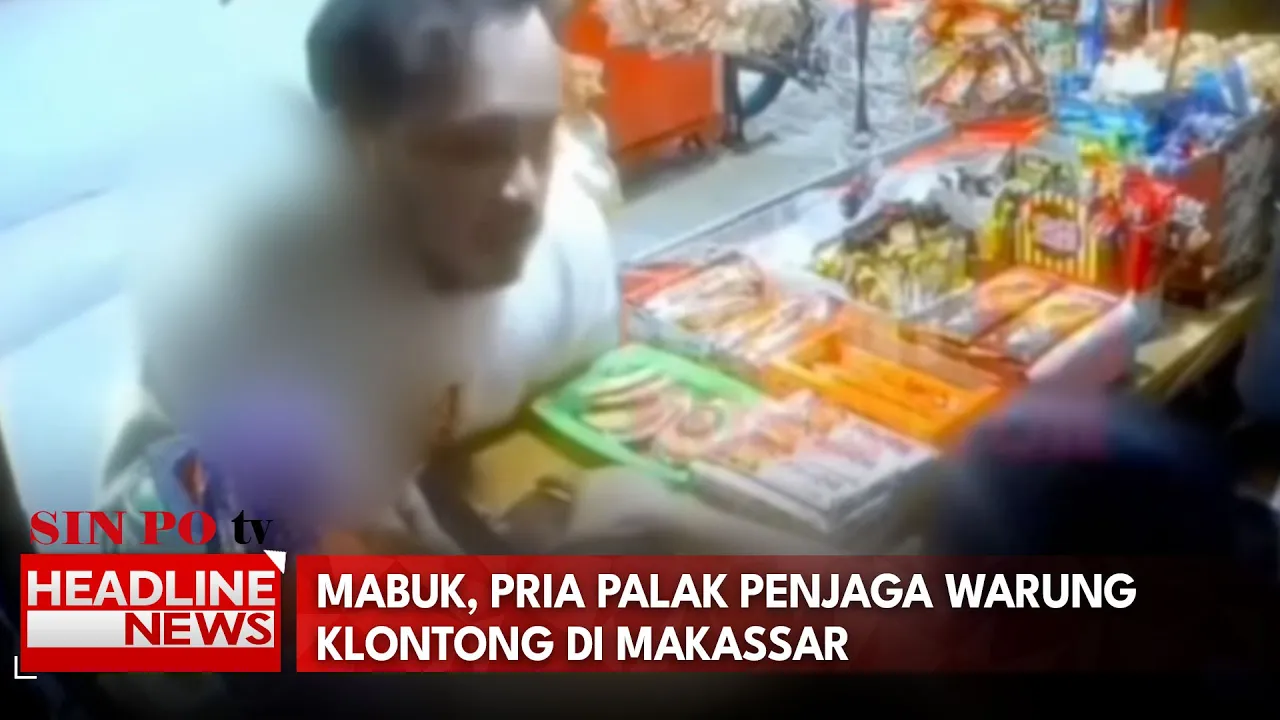 Mabuk, Pria Palak Penjaga Warung Klontong Di Makassar