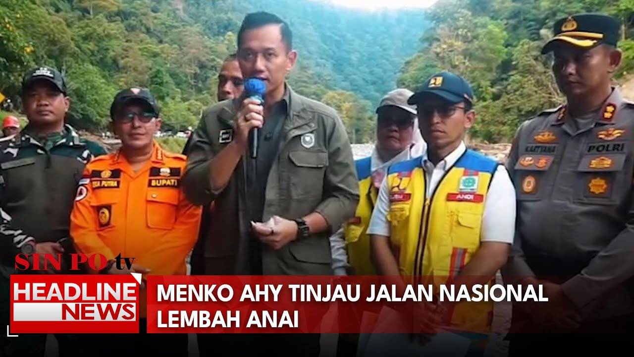 Menko AHY Tinjau Jalan Nasional Lembah Anai
