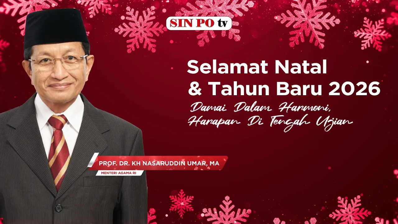 Menteri Agama RI Nasaruddin Umar Ucapkan Selamat Natal dan Tahun Baru 2025