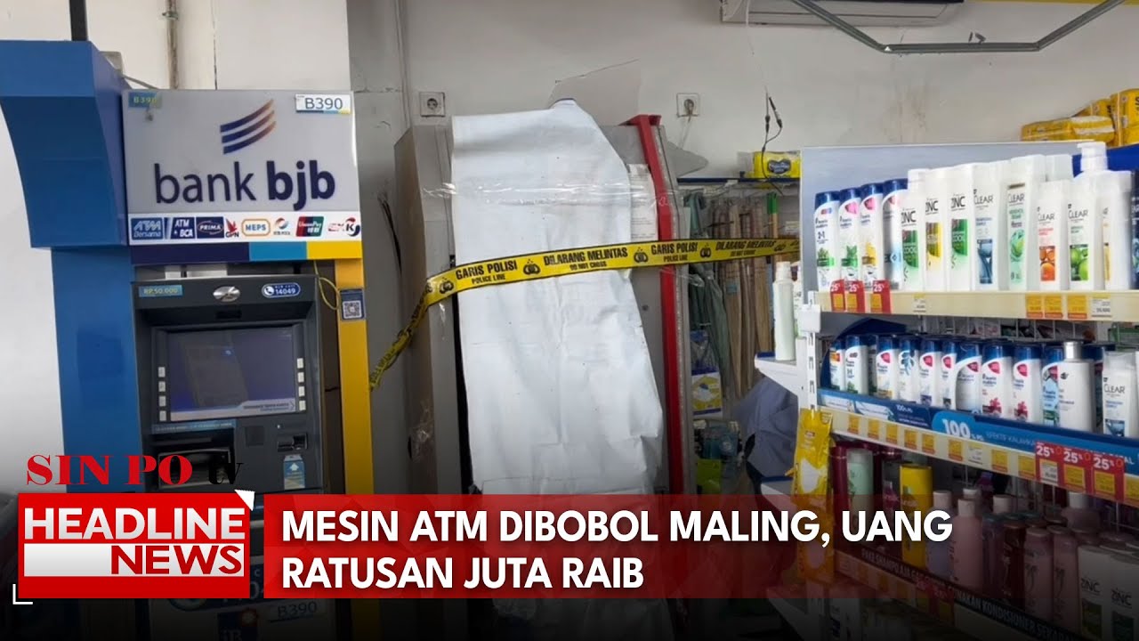 Mesin ATM Dibobol Maling, Uang Ratusan Juta Raib