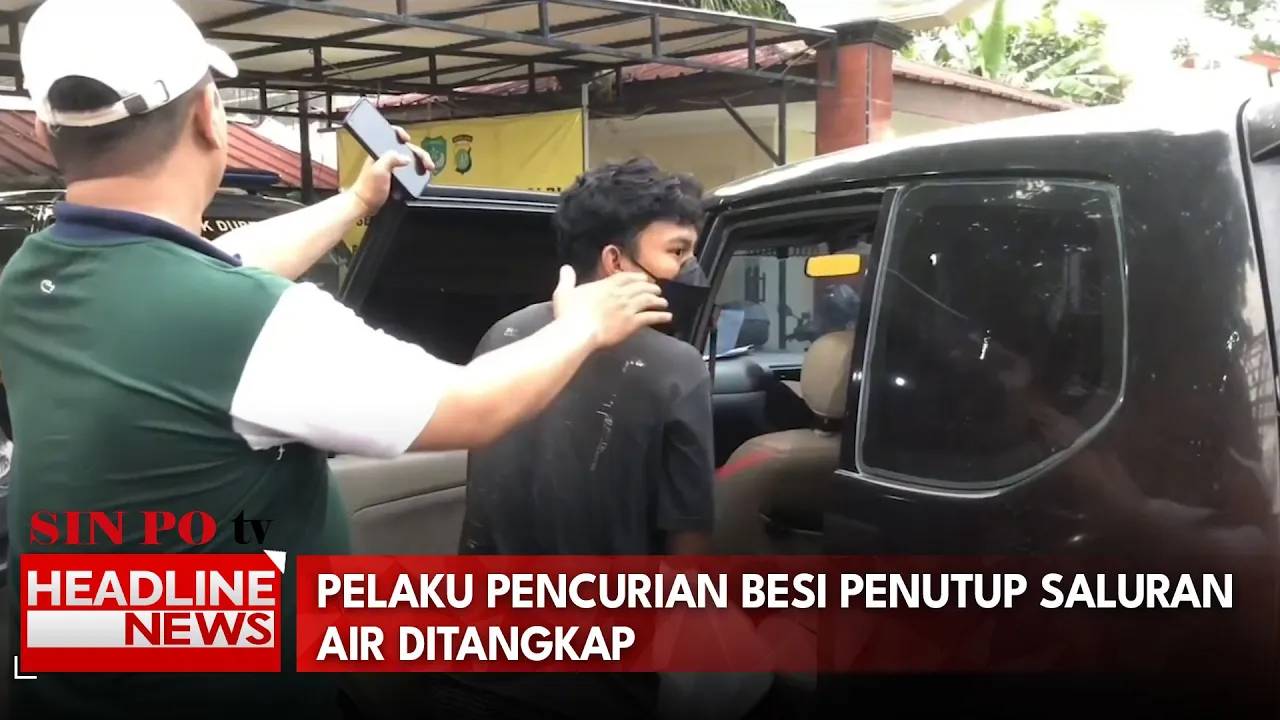 Pelaku Pencurian Besi Penutup Saluran Air Ditangkap