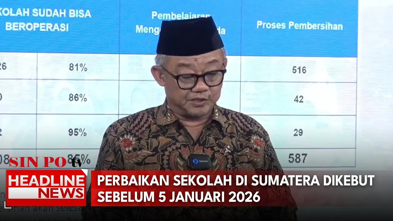 Perbaikan Sekolah Di Sumatera Dikebut Sebelum 5 Januari 2026