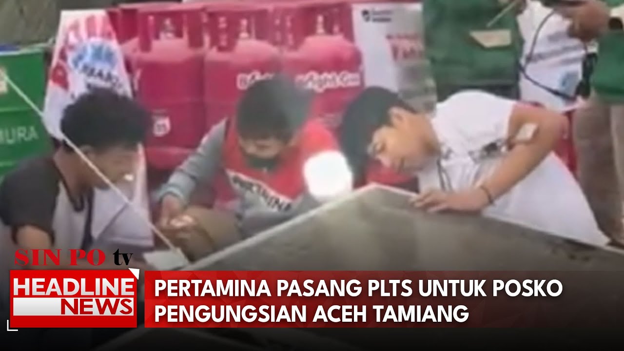Pertamina Pasang PLTS Untuk Posko Pengungsian Aceh Tamiang