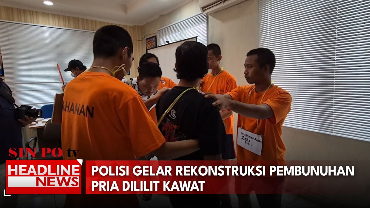 Polisi Gelar Rekonstruksi Pembunuhan Pria Dililit Kawat
