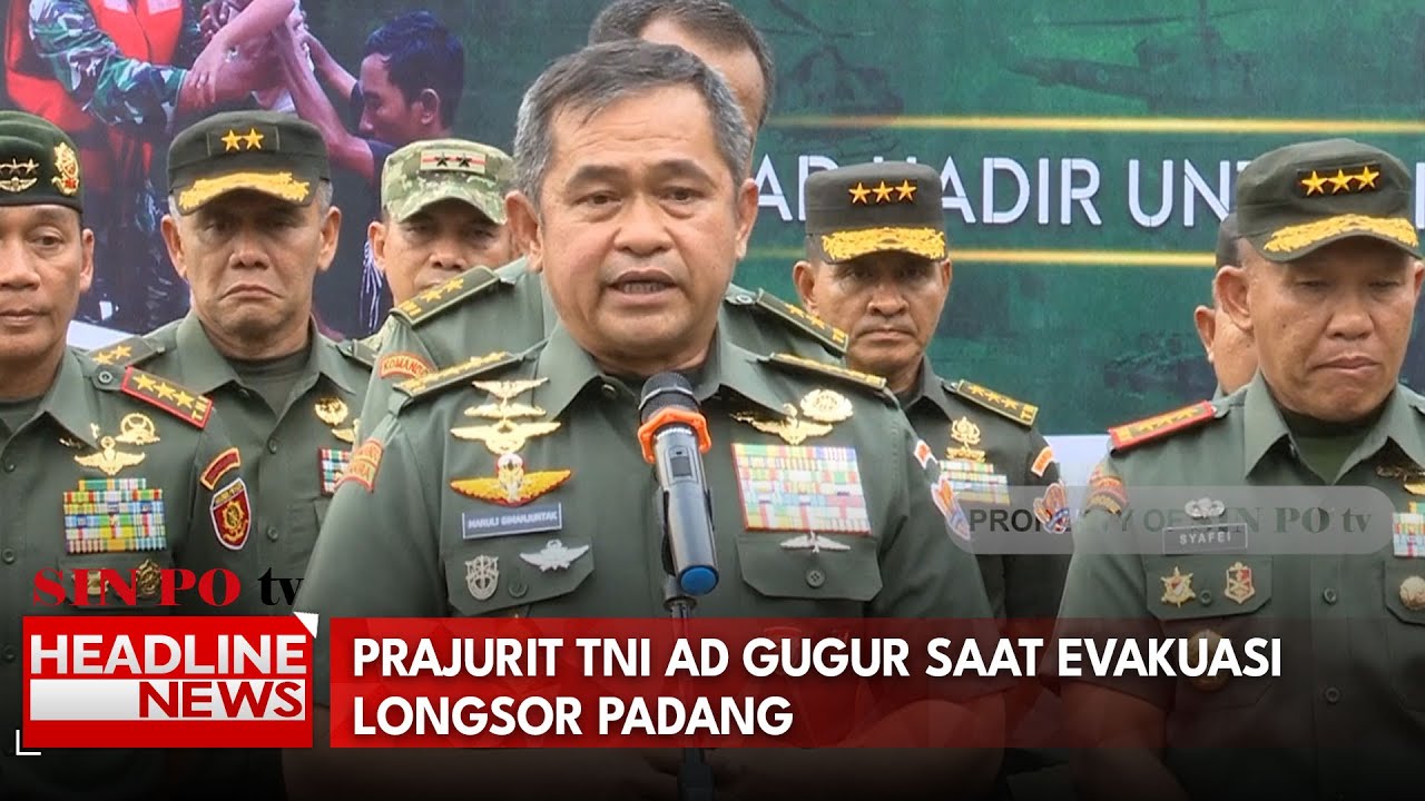 Prajurit TNI AD Gugur saat Evakuasi Longsor Padang