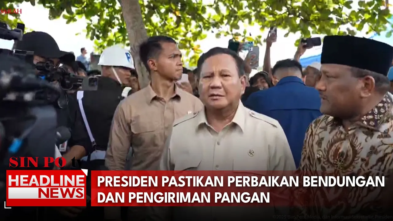 Presiden Pastikan Perbaikan Bendungan dan Pengiriman Pangan