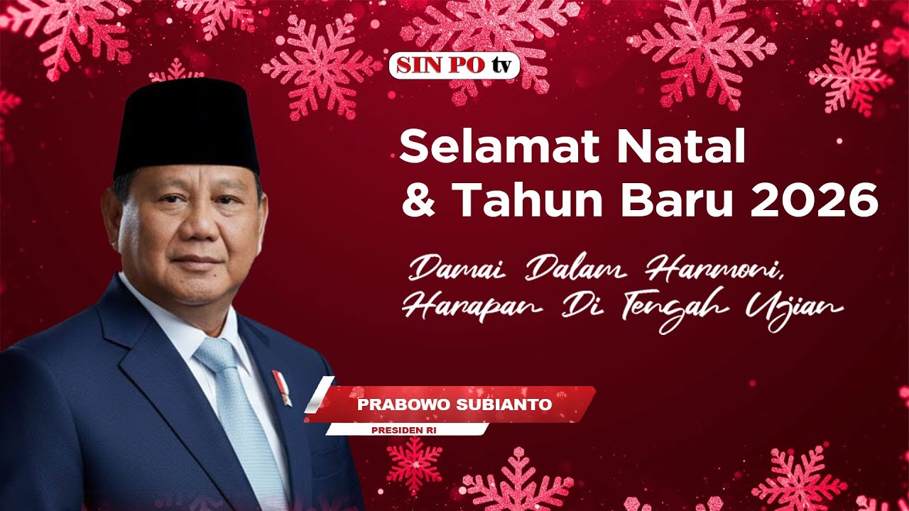 Presiden RI Prabowo Subianto Ucapkan Selamat Natal dan Tahun Baru 2025