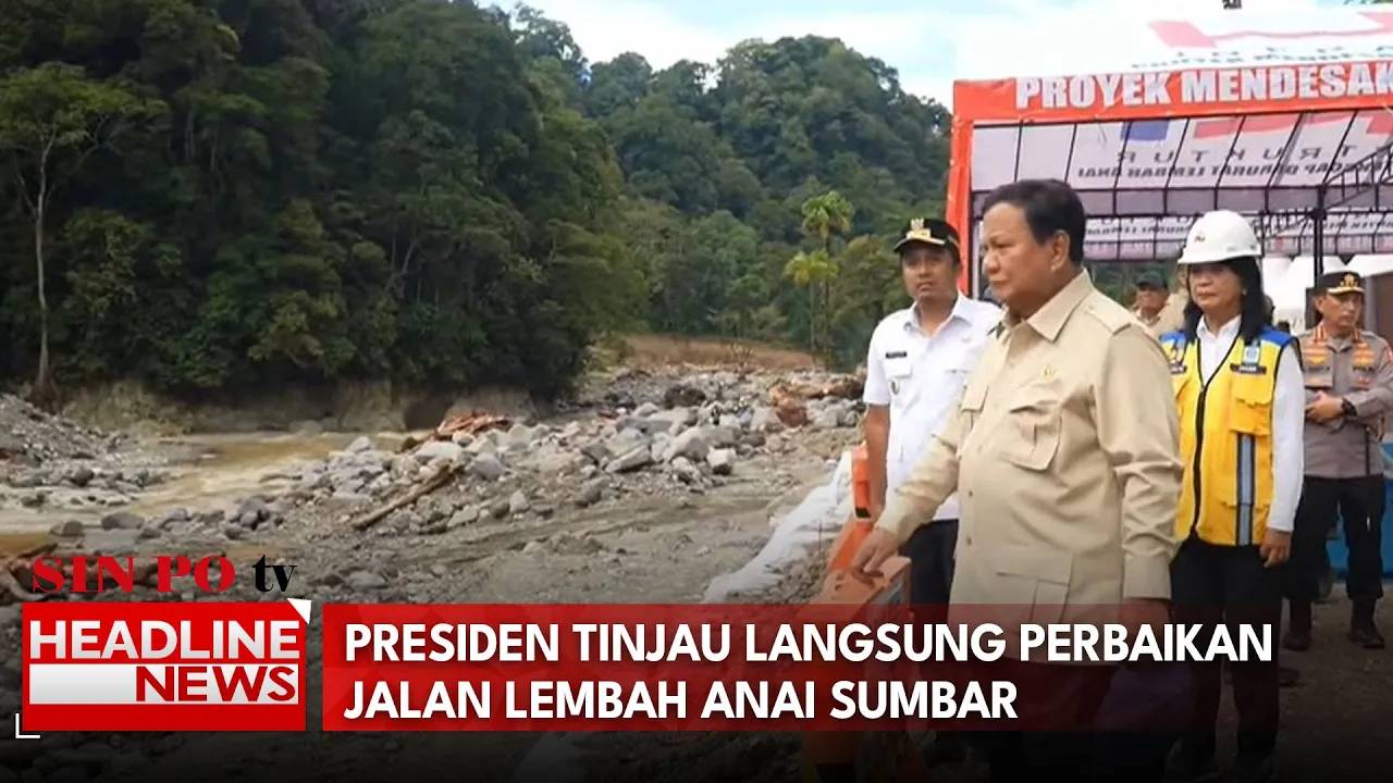 Presiden Tinjau Langsung Perbaikan Jalan Lembah Anai Sumbar