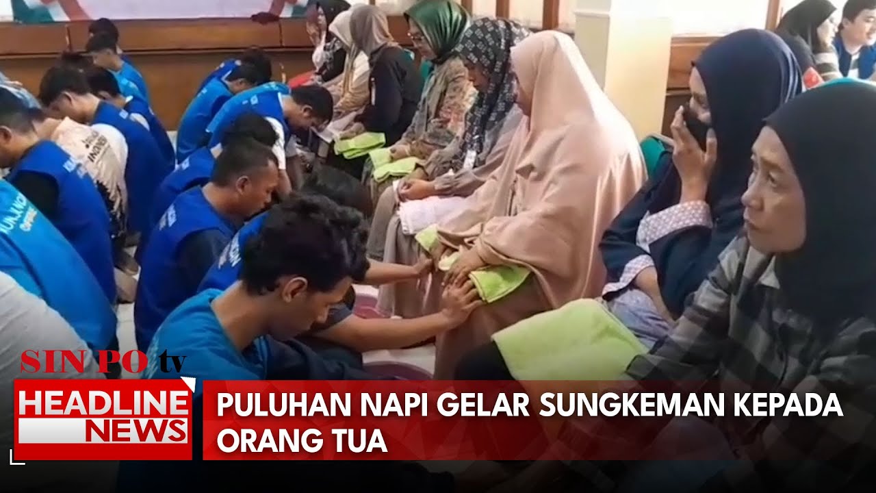 Puluhan Napi Gelar Sungkeman Kepada Orang Tua