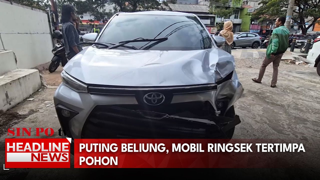 Puting Beliung, Mobil Ringsek Tertimpa Pohon