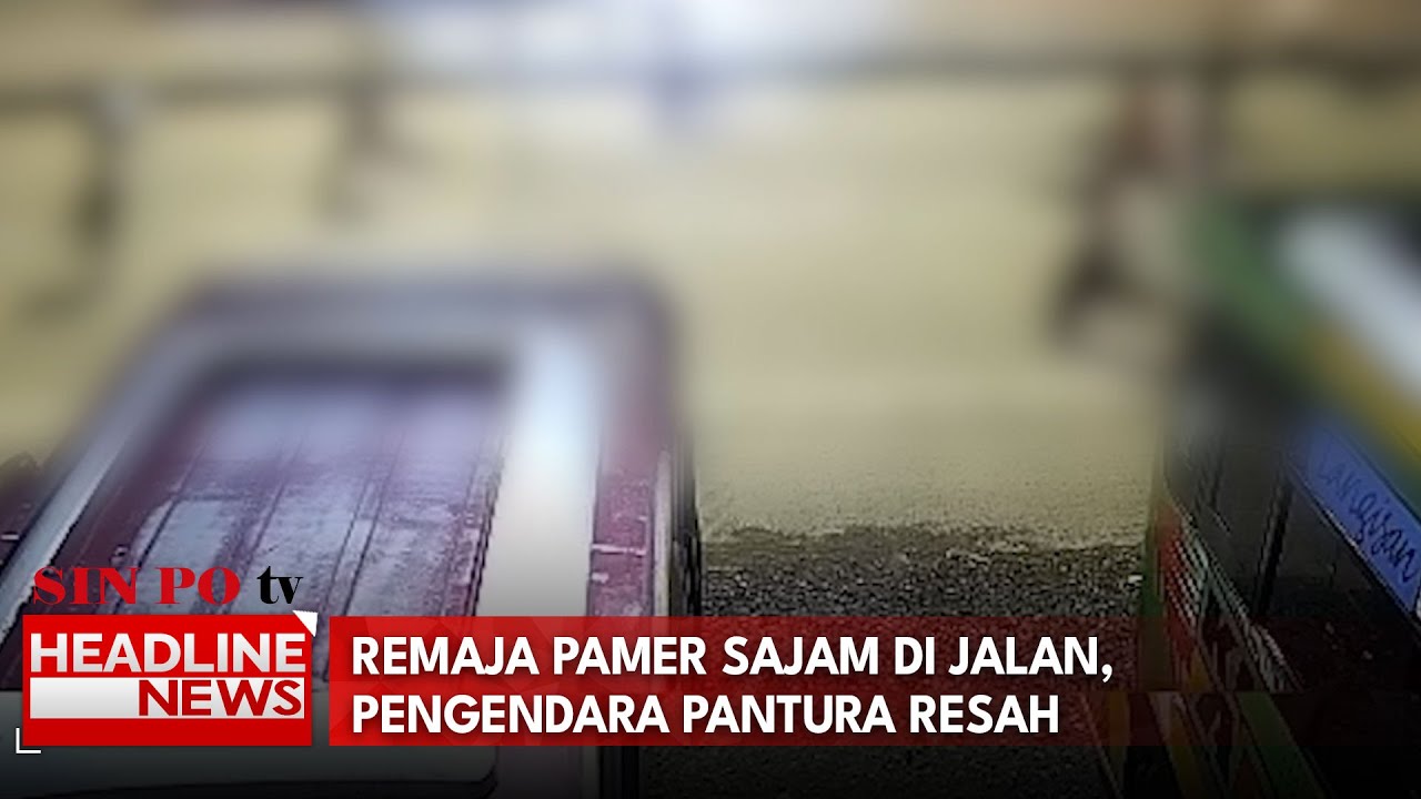 Remaja Pamer Sajam Di Jalan, Pengendara Pantura Resah