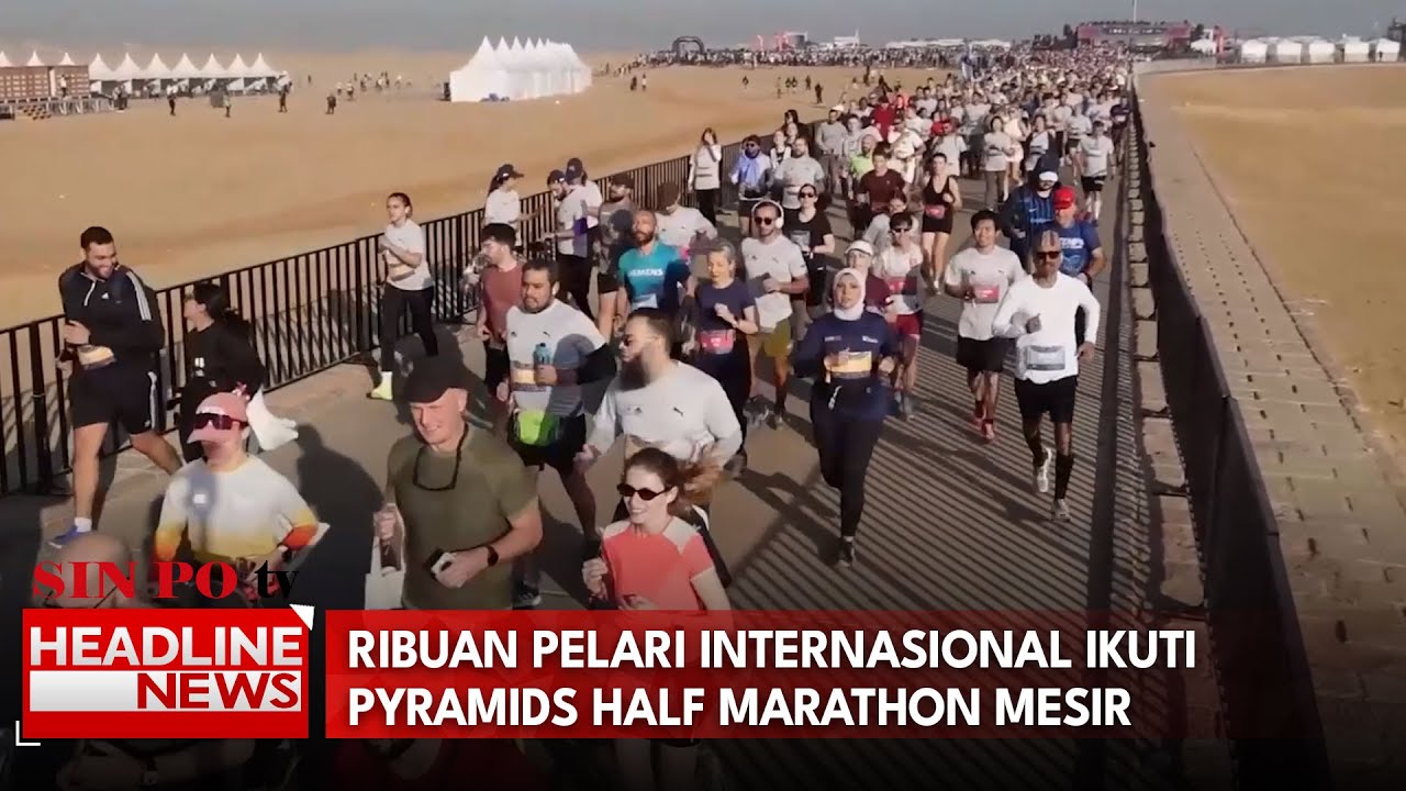 Ribuan Pelari Internasional Ikuti Pyramids Half Marathon Mesir
